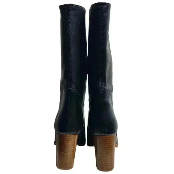 ALLSAINTS NWT Millie Leather Tall Black Ankle Boot Size EU 37 US 7 - Picture 6 of 12